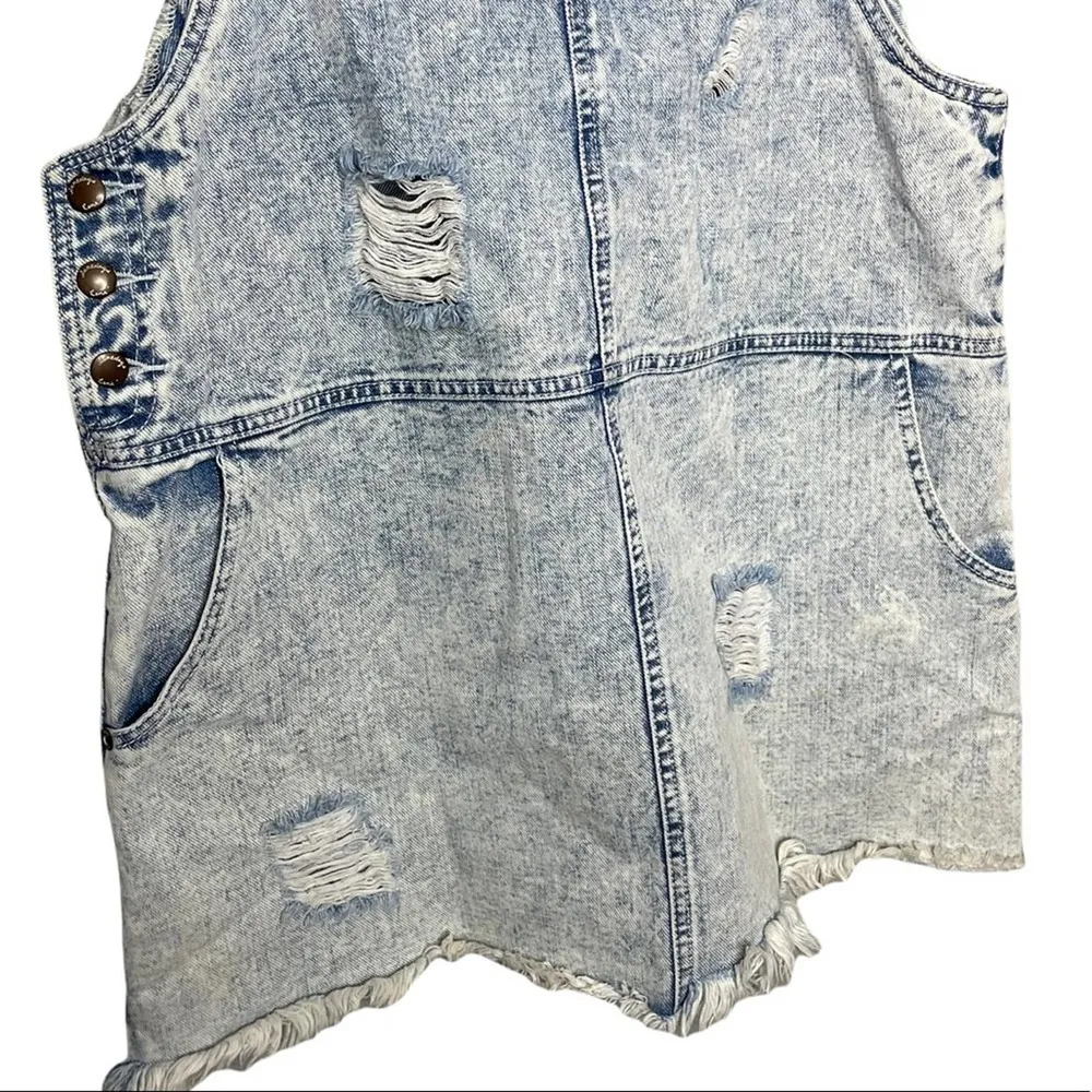 Urban Outfitters / Somedays Lovin Campfire Denim Overall Mini Dress Size Medium - Image 6