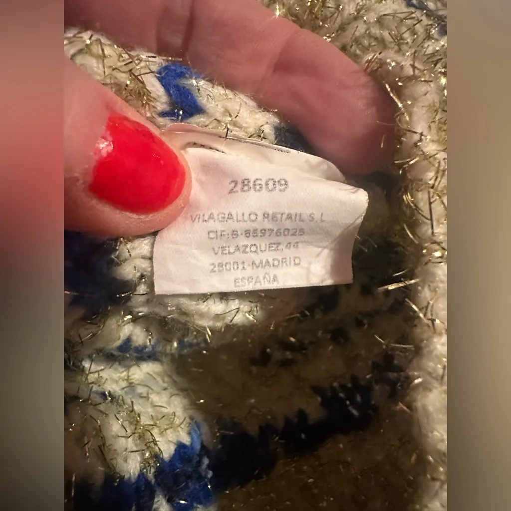 Villagallo | Linda Sparkle Oversized Pullover Sweater, Size M Size M - Image 7