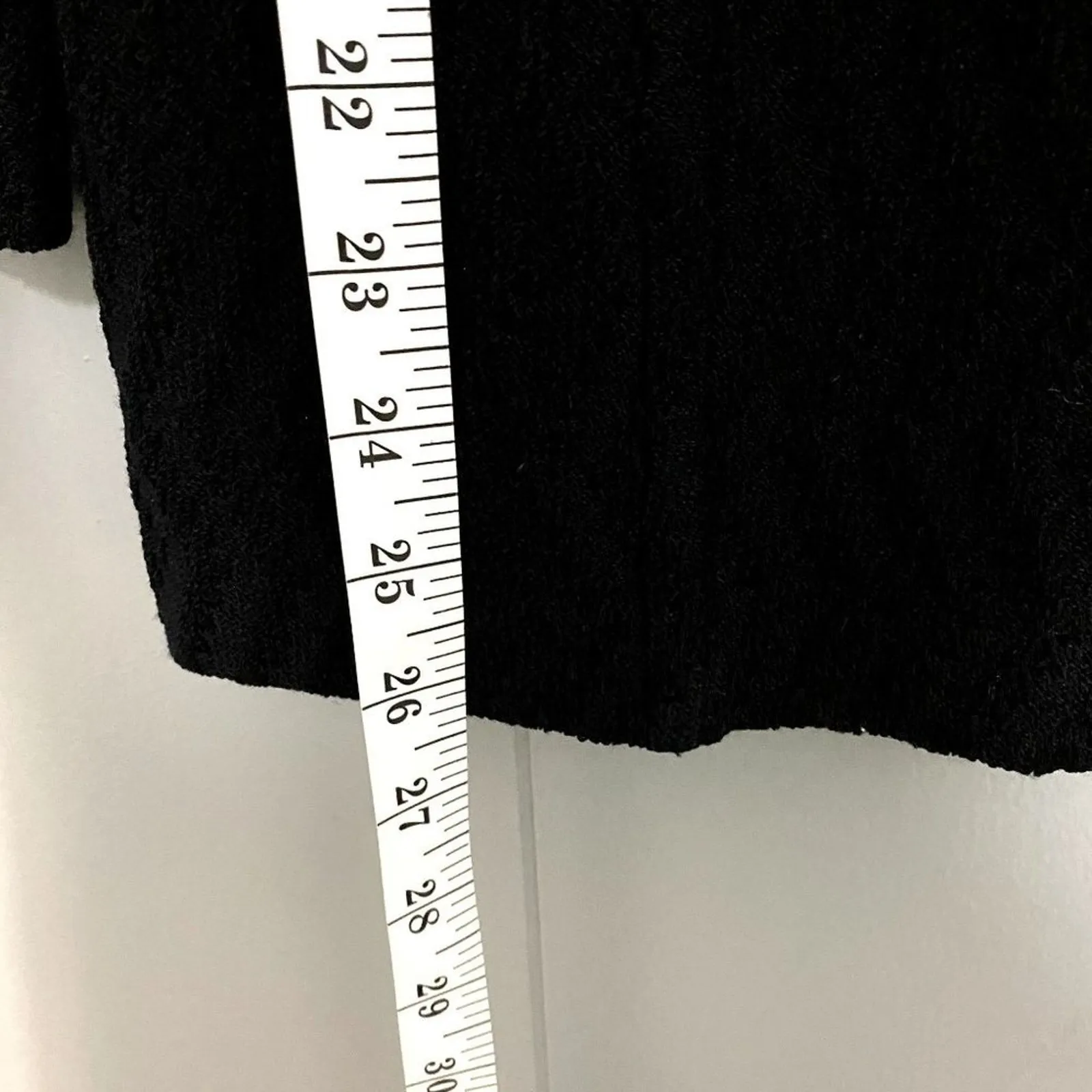 St. John Collection Black Gold Buttons Textured Knit Back Tie Classic Blazer 4 - Image 4