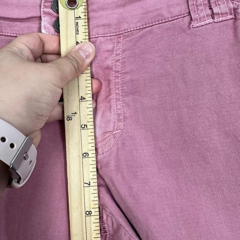 American Eagle shorts womens 10 pink Y2K Low Rise capri Cotton stretch girly boh - Image 4