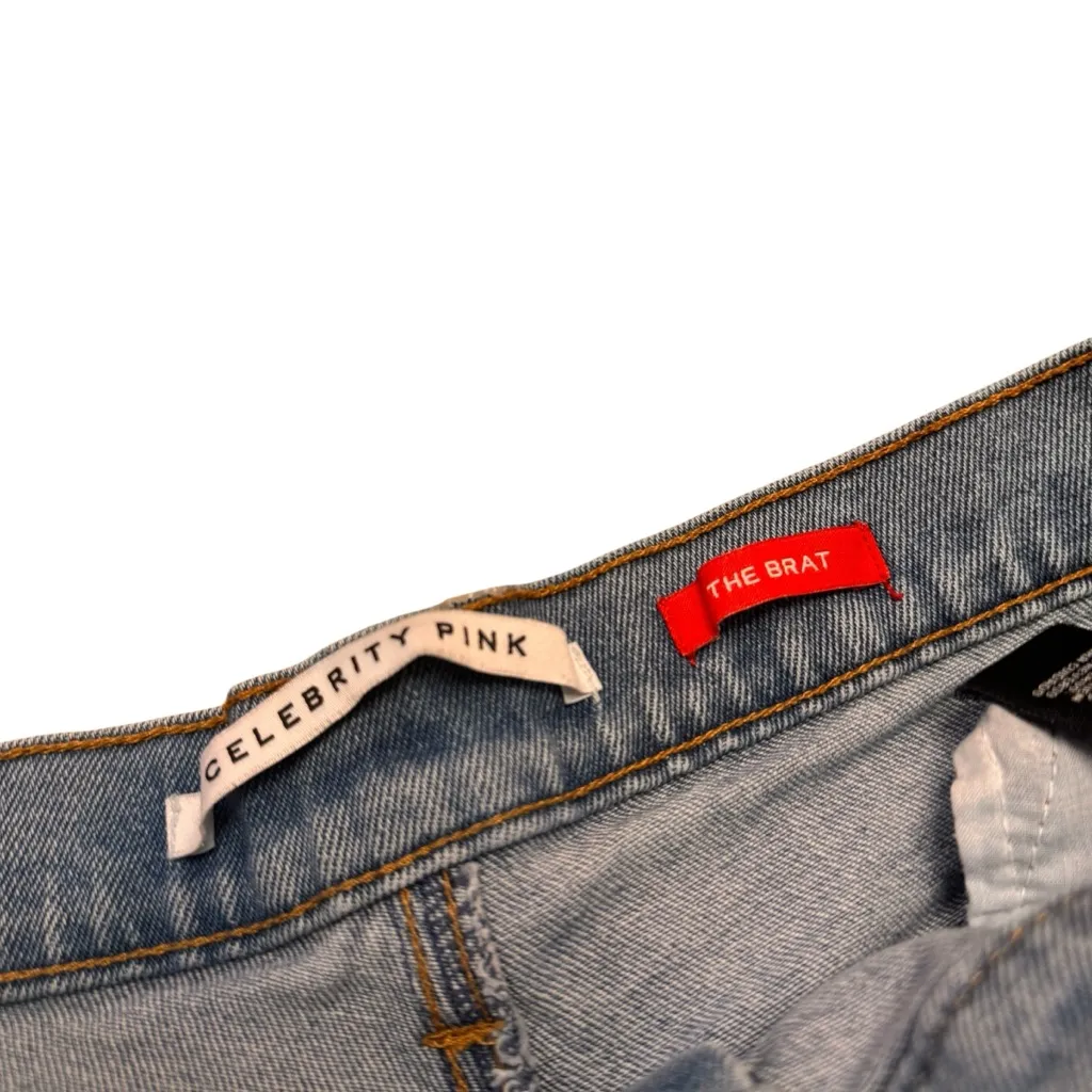 Celebrity Pink “The Brat” Distressed Denim Shorts High-Rise Women’s 13/31 in EUC - Image 4