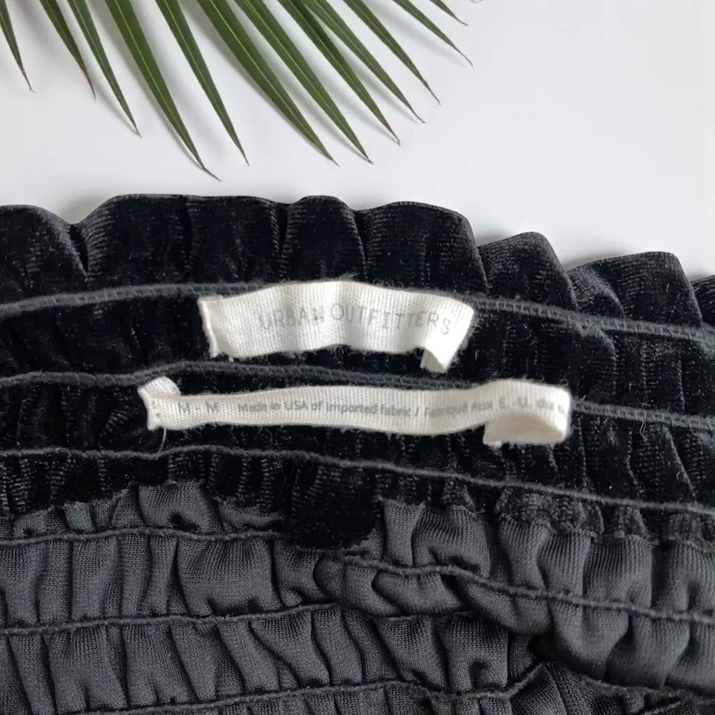 Urban Outfitters Clara Off-The-Shoulder Smocked Velvet Dress - Image 10