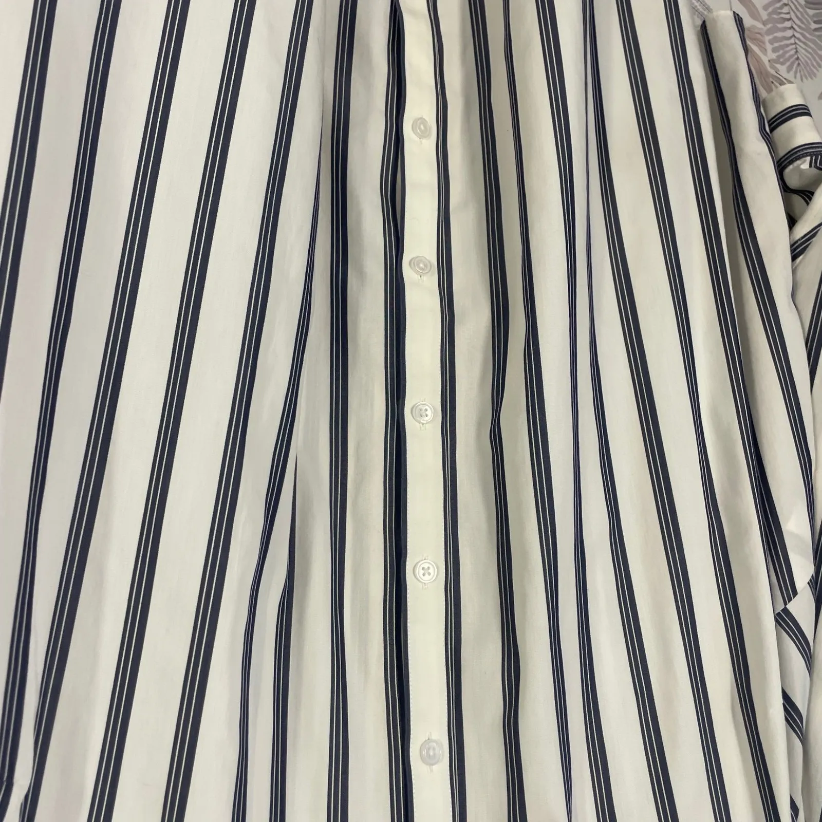 Lands' End‎ Women's Button Down Shirt 26W Cotton Striped No Iron Long Sleeve - Image 4