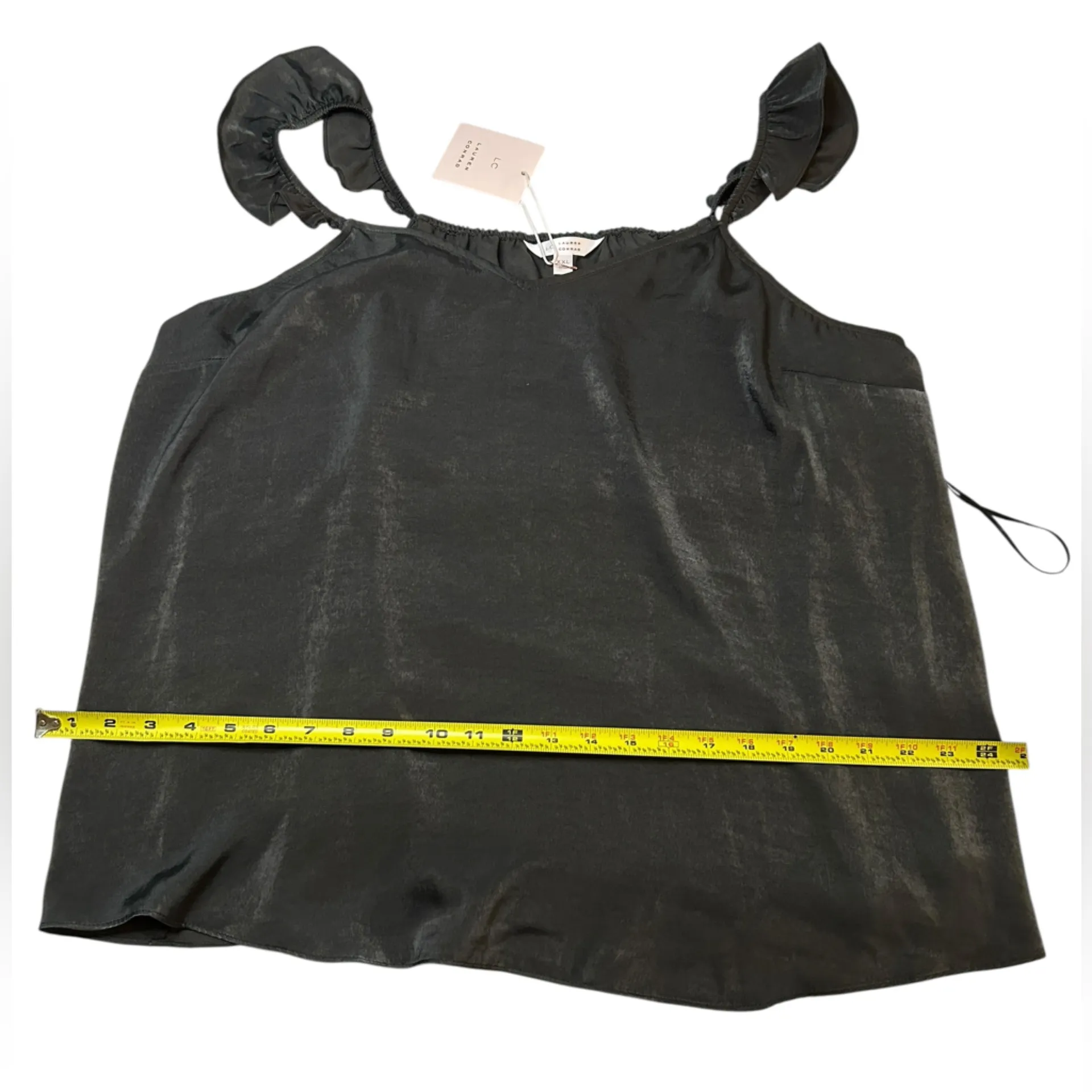 NWT LC Lauren Conrad Scalloped Ruffled Tank Top – 2XL • Sleeveless Blouse - Image 5