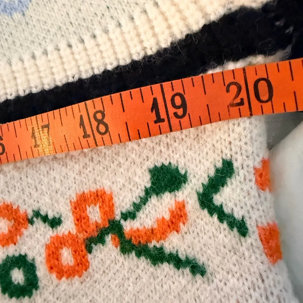 Roolee Cream Floral Patterned Sweater - Image 7