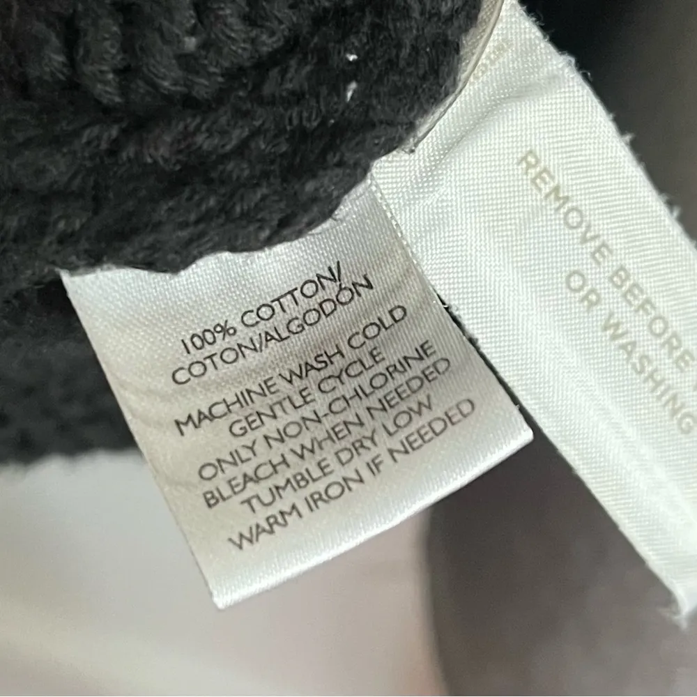 Loft • Black Oversized Open Front Short Sleeve Cardigan - Image 4