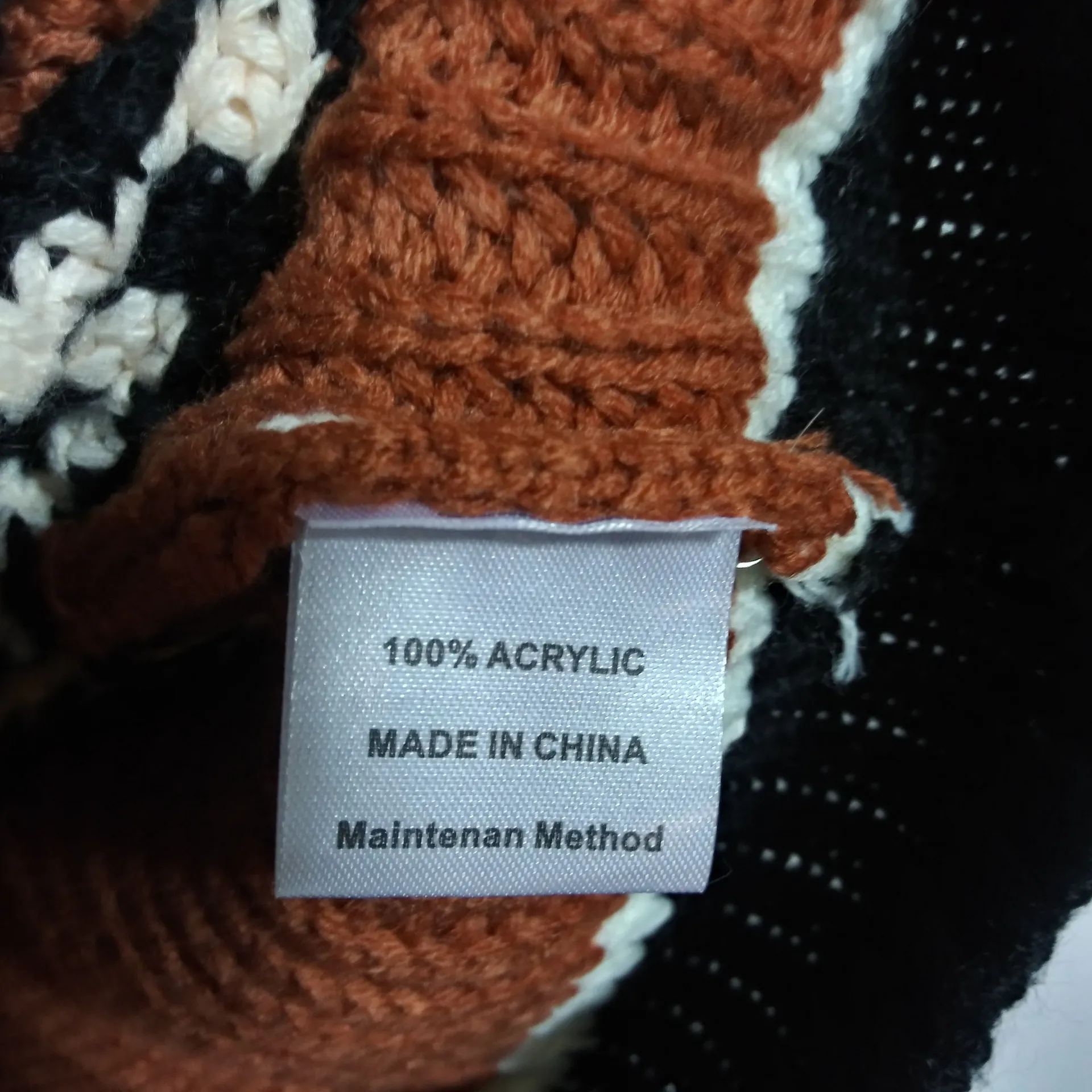 ZESICA Fall Long Sleeve Crew Neck Striped Color Block Casual Knit Sweater SZ L Brown Size L - Image 4