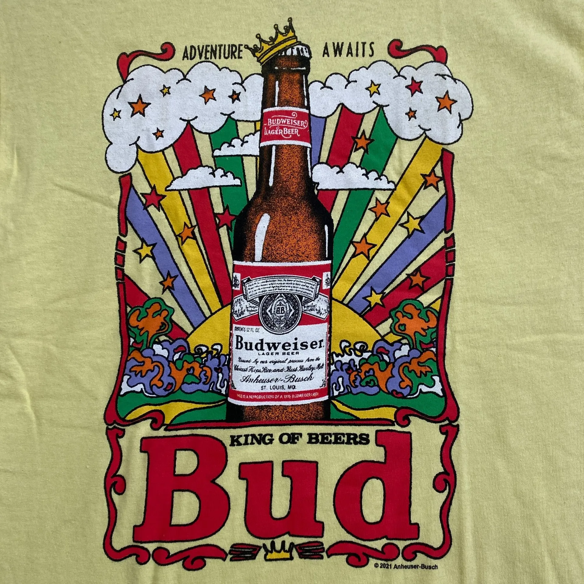 Urban Outfitters Adventure Awaits King of Beers Budweiser Tee XS - Image 2