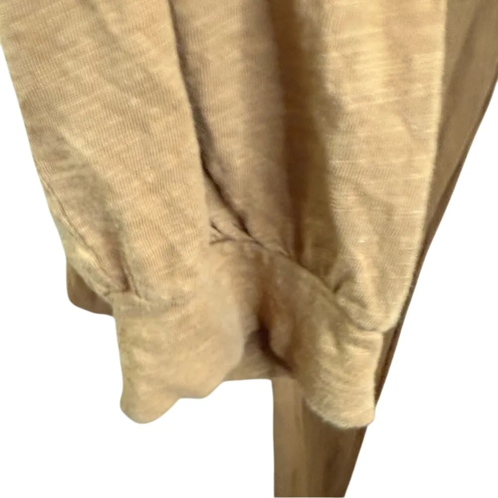 Three Bird Nest Jogger Style Drawstring Jumpsuit Camel Size XL Stretch Pockets‎ Tan - Image 6