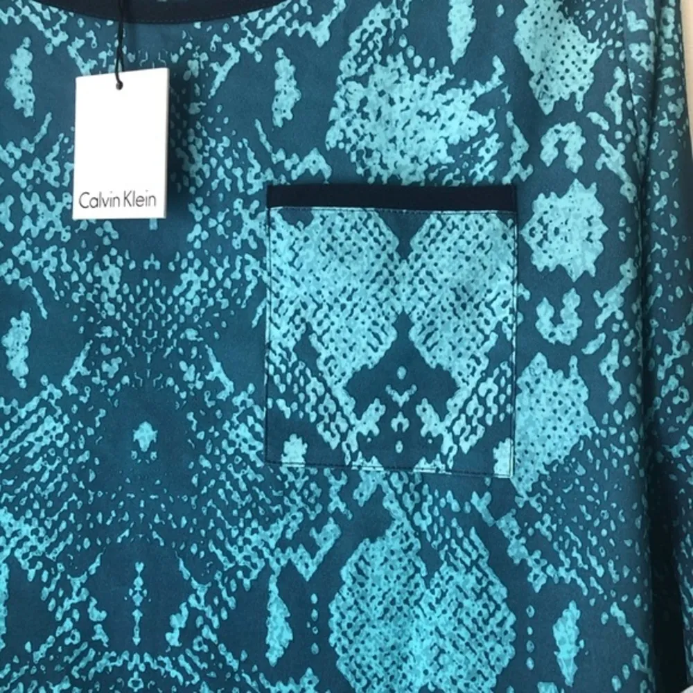 Calvin Klein NWT  Snakeskin Print Blouse - Image 5