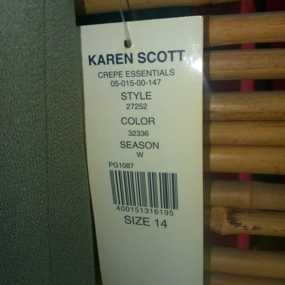 Karen Scott 14 Grass Green Shift Dress Plus - Image 4