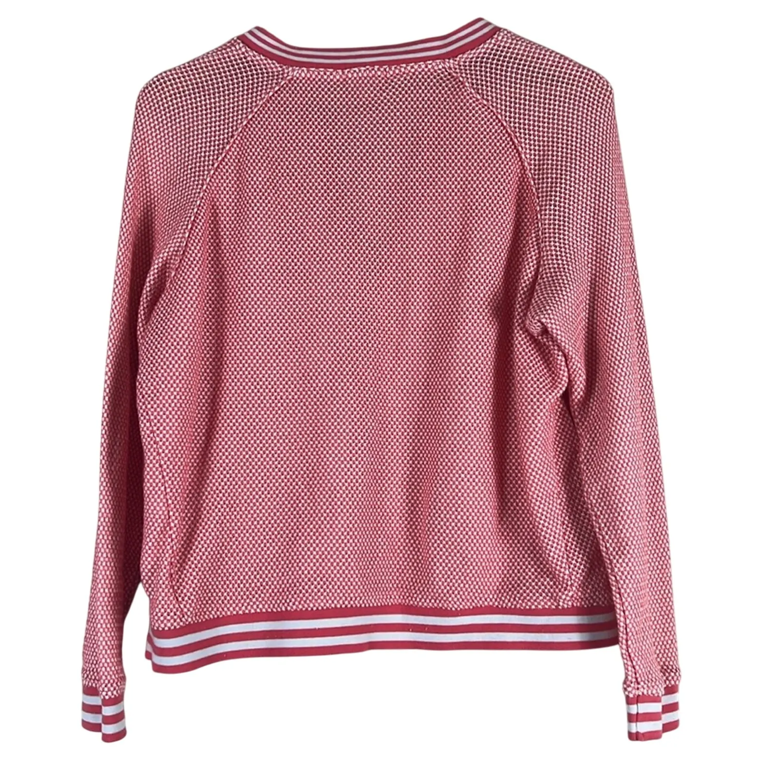 Juicy Couture Jacket Womens XL Pink Waffle Knit Mesh Retro Y2K Streetwear Sporty - Image 3