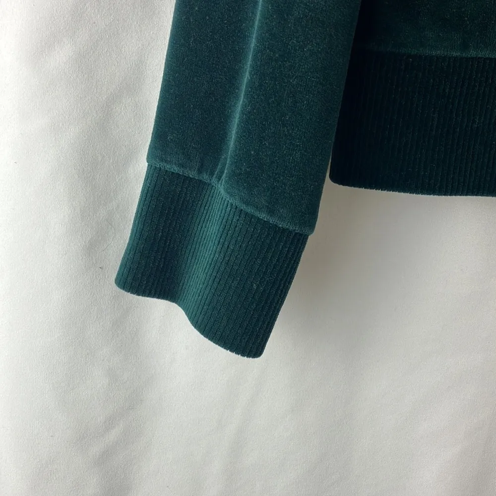 Jones New York Sport hunter green velour track jacket size medium - Image 5