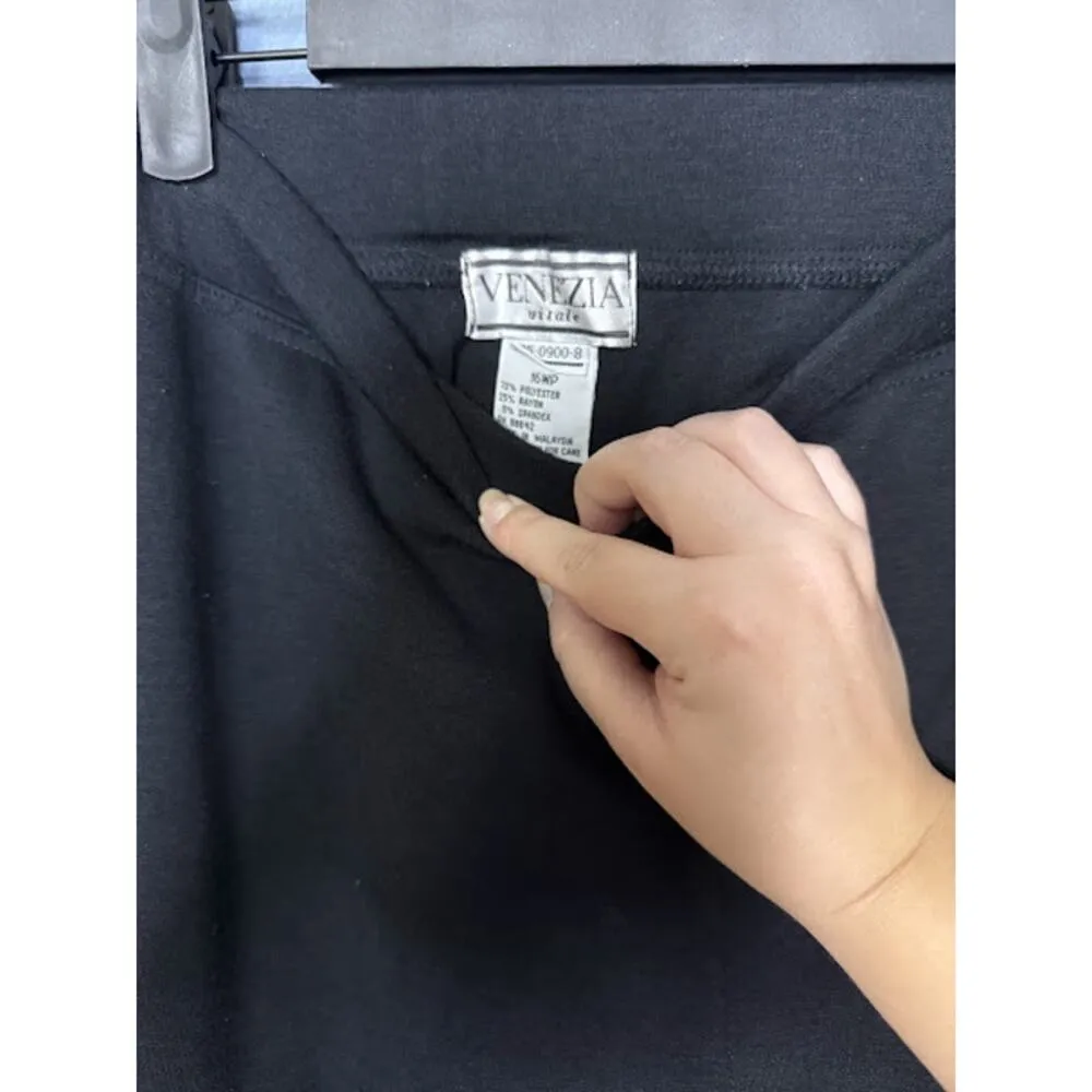 Venezia Vitale Sweatpants Women's Size 16WP Wide Leg Comfort Cozy Black Pants - Image 4