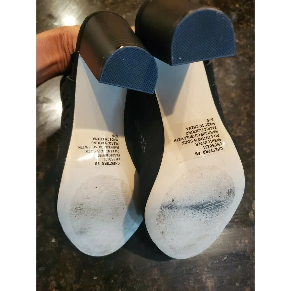 Steve Madden Womens Black Suede Booties size 8 - Image 6