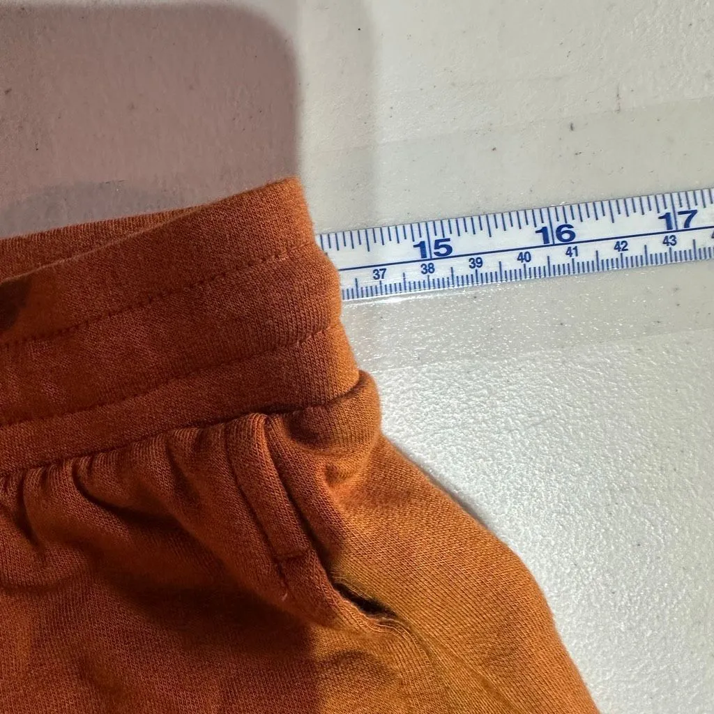 Lou & grey  Super Soft Small Burnt Orange Drawstring Shorts Size‎ S Pull on Cozy - Image 7