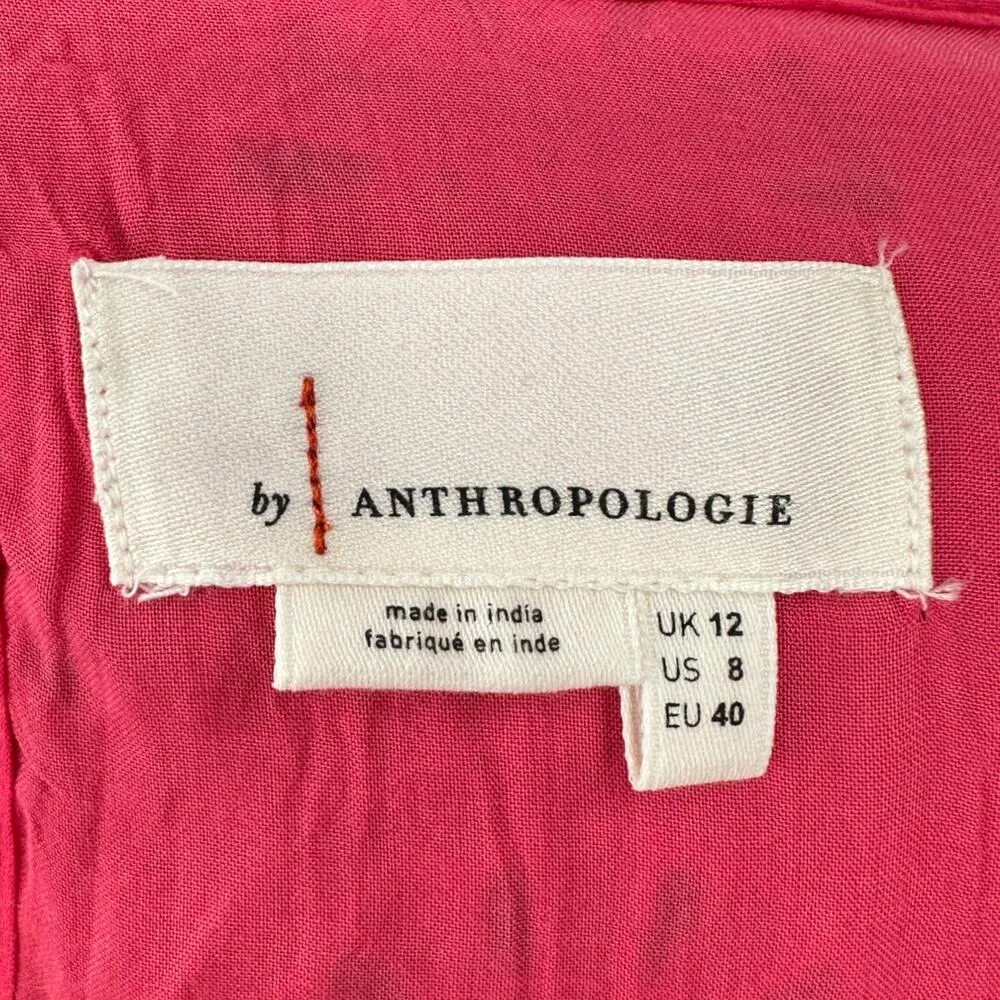 Anthropologie | US 8 | Dani Lace Tunic Dress Pink Geometric Eyelet OB1038006 - Image 4