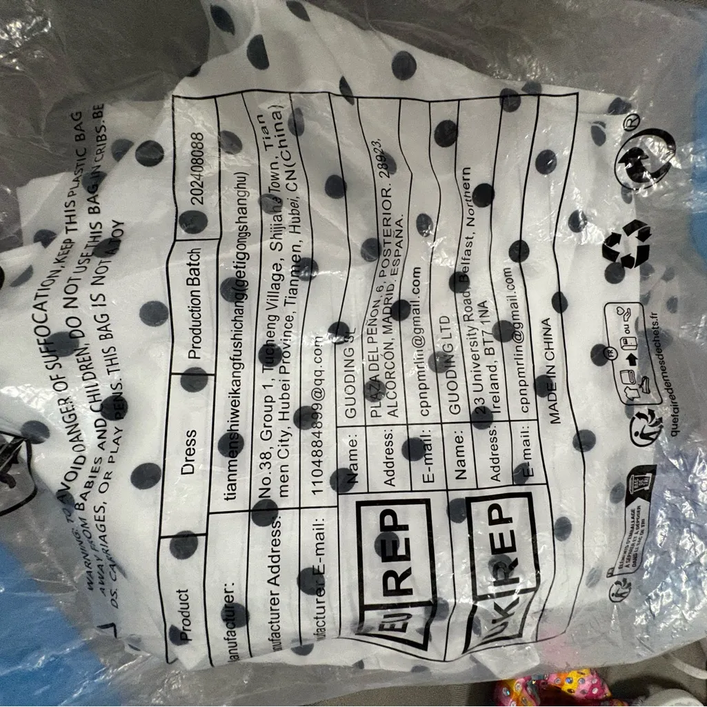 White Polka Dot Sleeveless Dress with ruffle bottom. Sm - Image 6