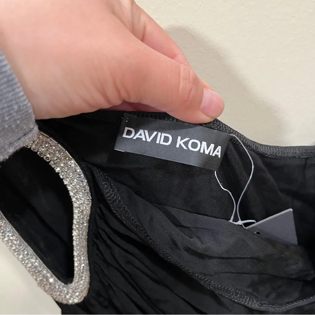 NWT David Koma David Koma Asymmetric Cutout Dress black size 12 - Image 6