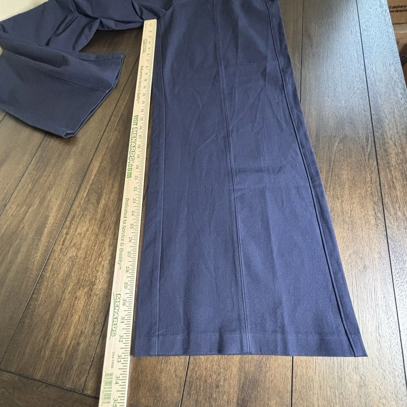 NEW Old Navy Pants Navy HIGH RISE PIXIE WIDE LEG Comfort Waist Pockets XL Tall - Image 5