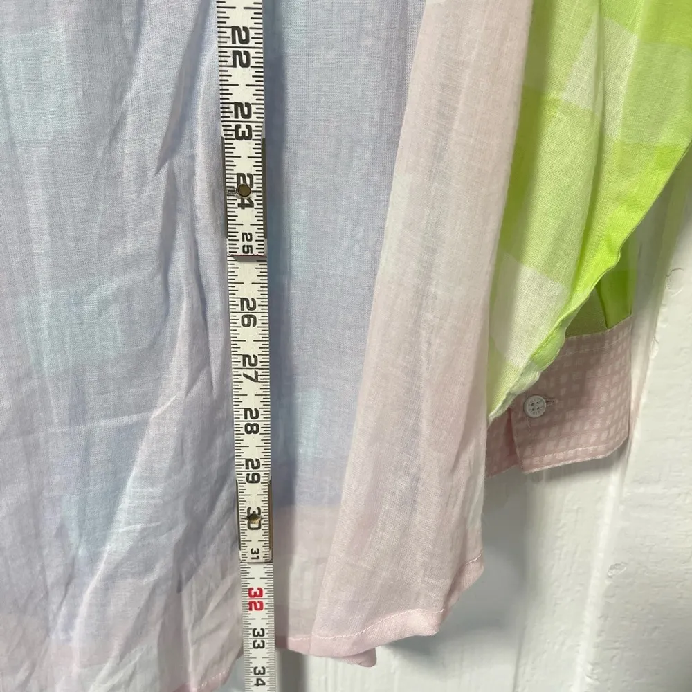 Solid & Striped  Lightweight gingham Oxford tunic size large - Image 9