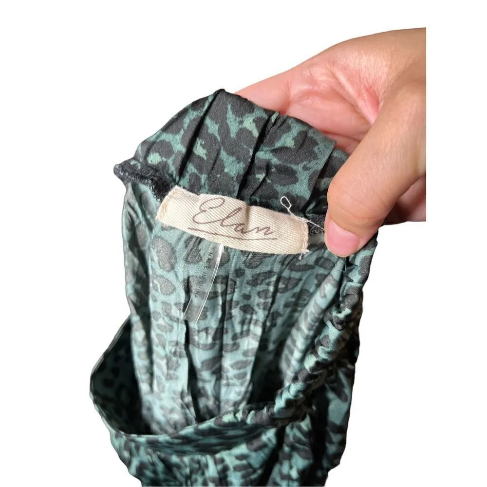 Elan  Blue Green‎ Leopard Print Maxi Skirt Size Medium - Image 8