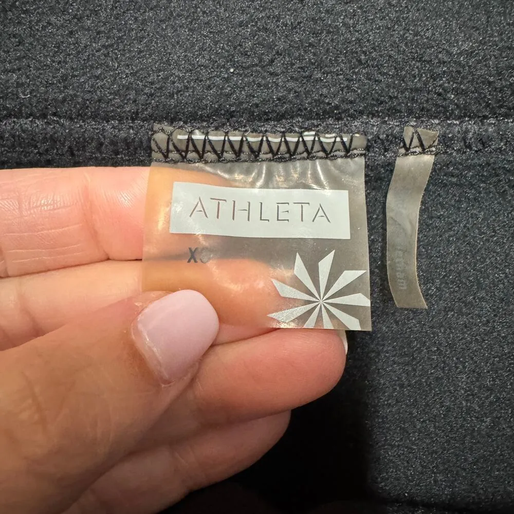 Athleta Womens Black Scuba Skirt Fleece Lined Size XS Warm Winter Layers - Image 5