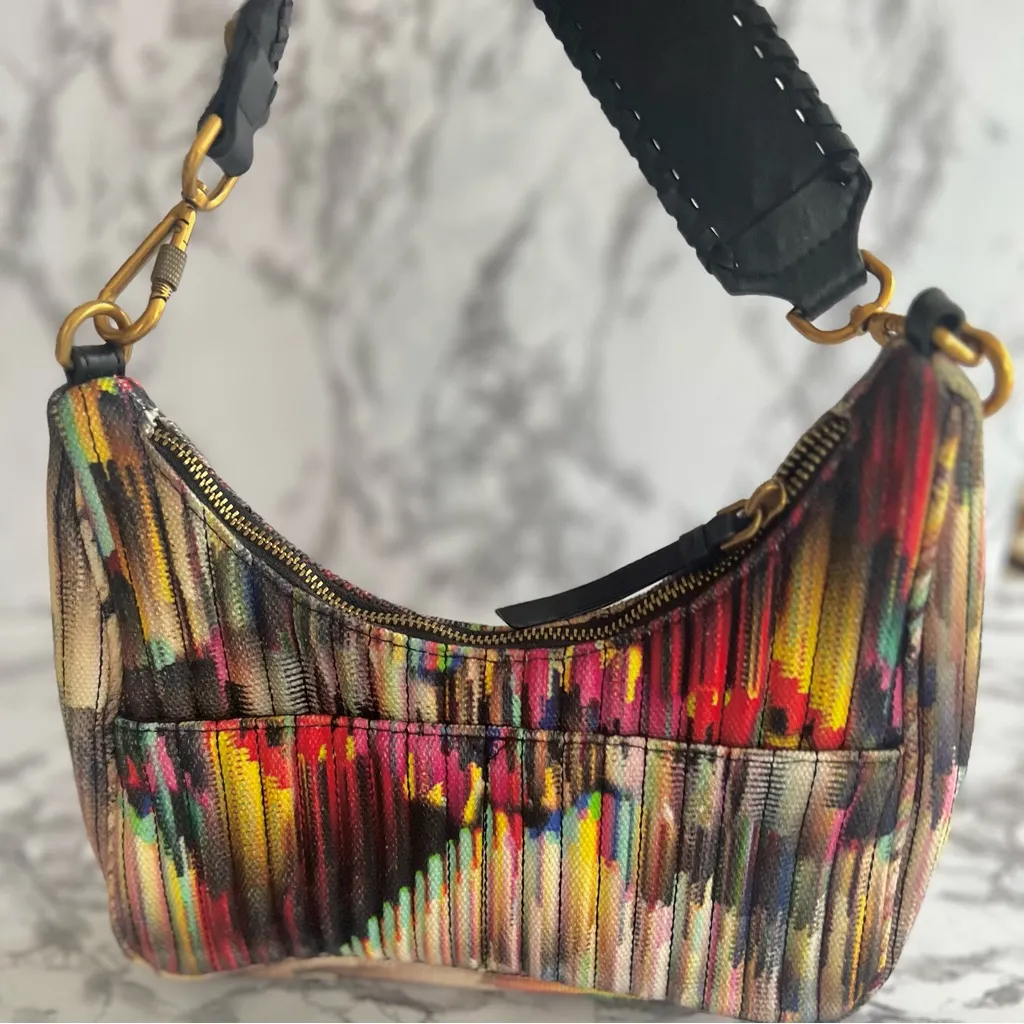 Desigual  Canvas Handbag Multi Color Studded Bag Small - Image 9