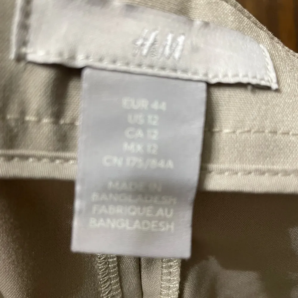 Women’s Khaki H&M Pants Minimalist Office Career Business Casual - Image 3