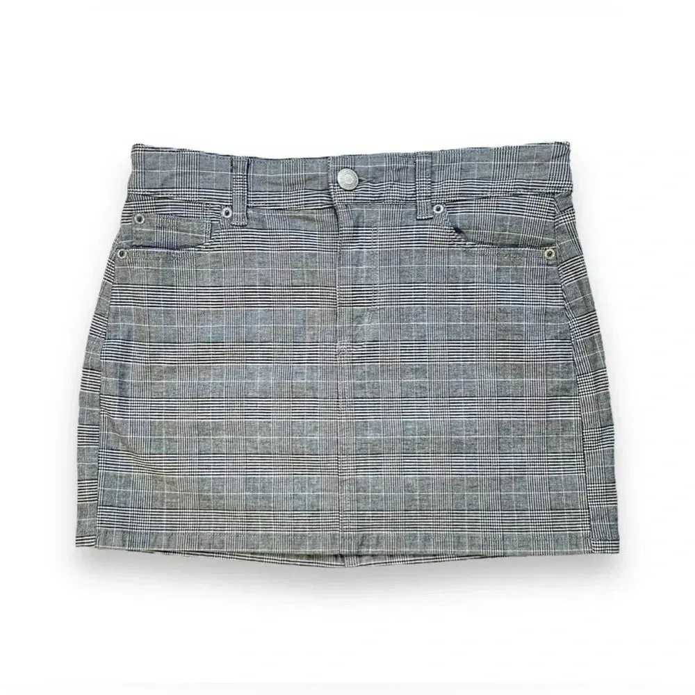 NWOT American Eagle Plaid High-Rise Super Stretch Mini Skirt - Image 2