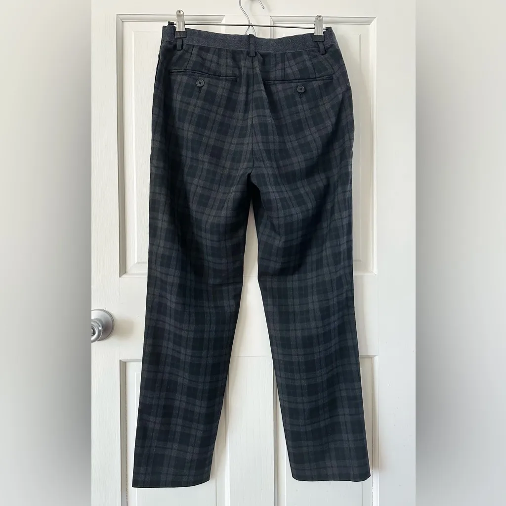 UNIQLO Gray Black Plaid Smart Ankle Work Pants Size S 27-30” Waist - Image 2
