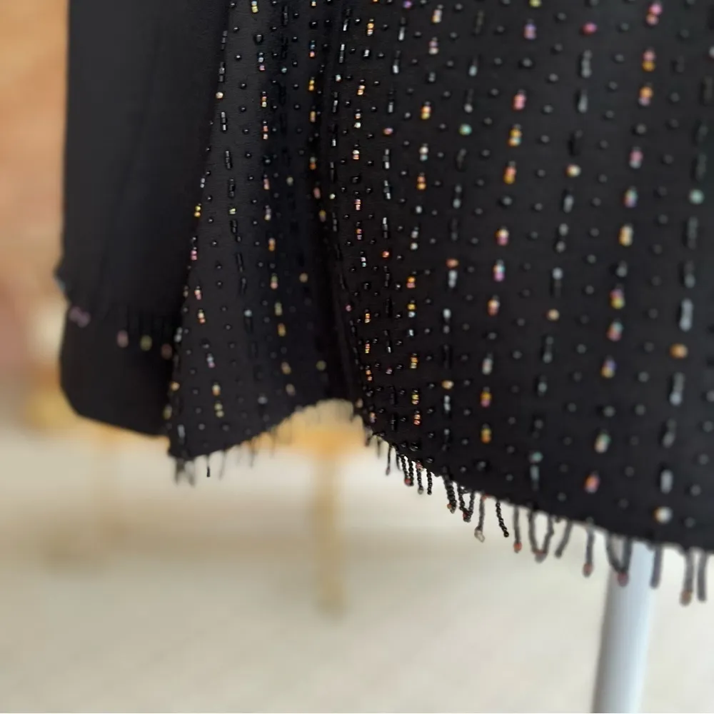 John Meyer of Norwich Blazer Beaded Fringe Black 22W Cocktail Holiday Party Chic - Image 12