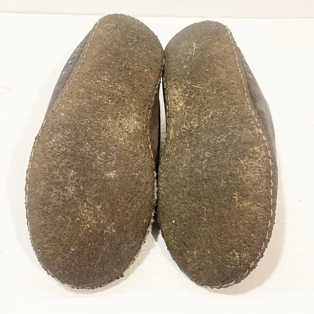 Sorel Slippers Women’s Size 5 Gray Falcon Ridge II Suede Faux Fur Lining Slip On - Image 6