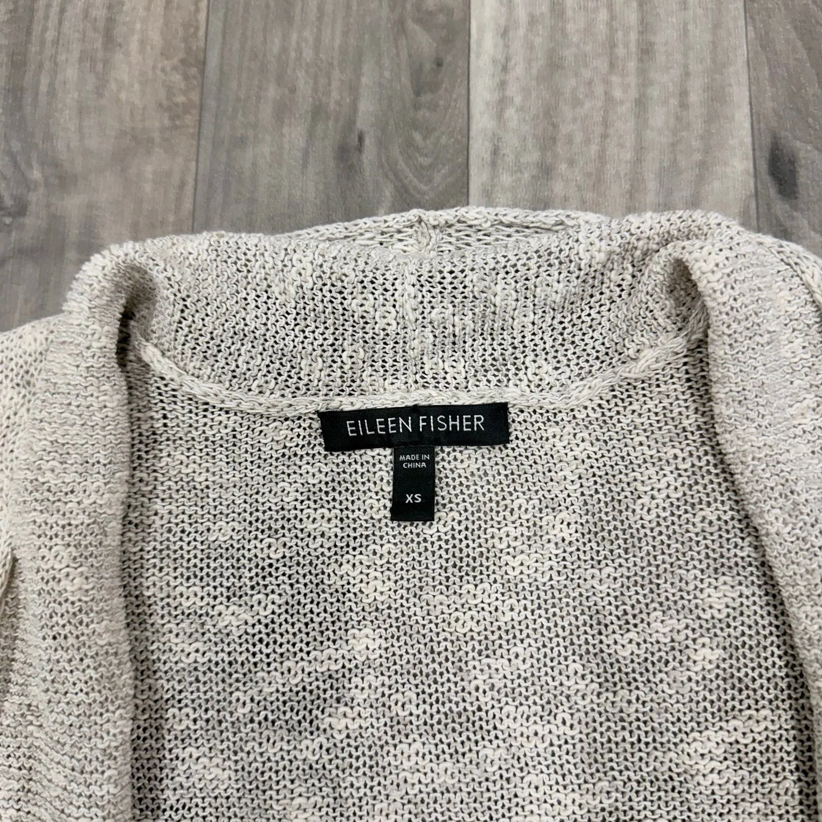 Eileen Fischer linen blend knit cardigan - Image 3