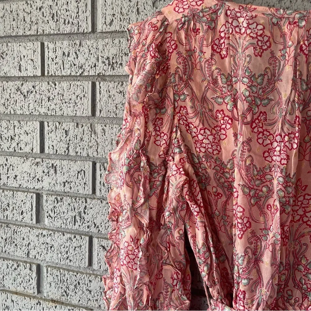 Marea by Liz Joy Cala Rosado Pink Mini Dress Ruffled Size Medium - Image 8