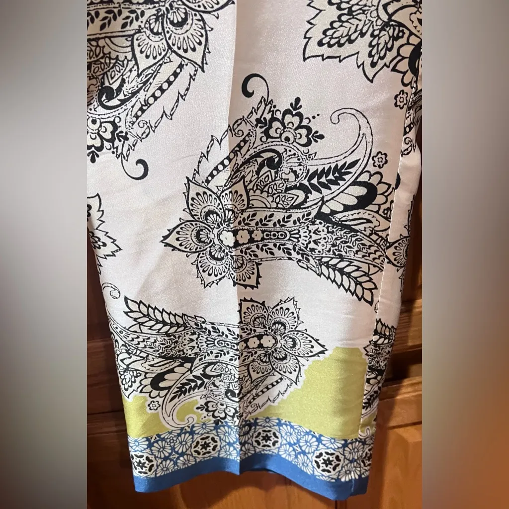 ZARA Multicolored Printed High-Waisted Wide Leg Palazzo‎ Pants Size Small NEW - Image 11