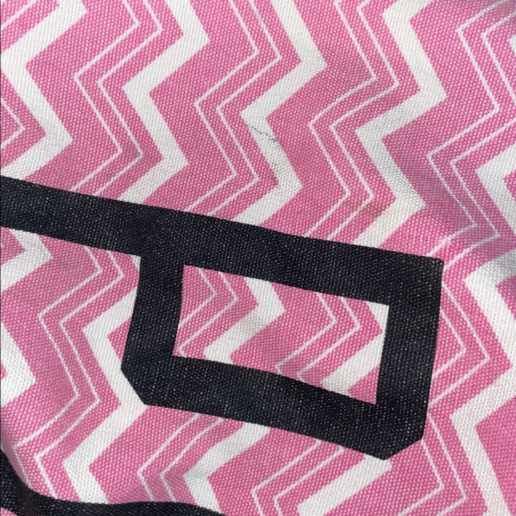 PINK Victoria's Secret duffle laundry bag beach bag large cinched top chevron - Image 9