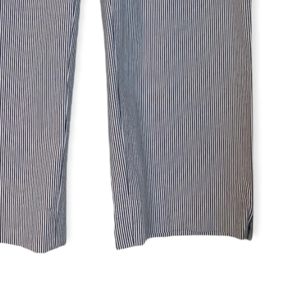 Jones New York Women's Pants Stripe Seersucker Crop Gray White Stripes Size 14 - Image 5