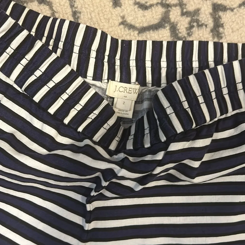 I.Crew Factory Navy & White Pull On Shorts 2 - Image 5