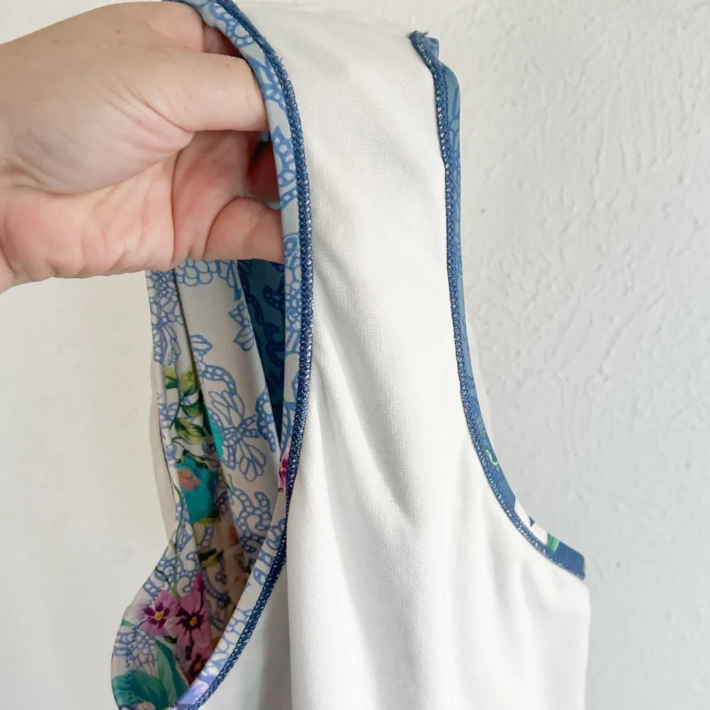 Johnny Was Sady Floral Halter One Piece Swimsuit Sz Large - Image 9