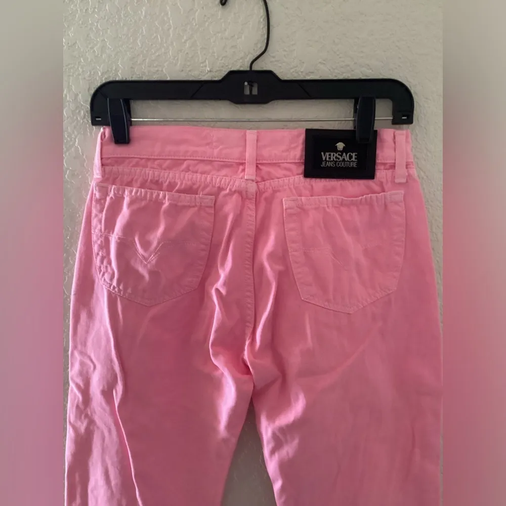 Vintage Versace Jeans Couture Pink Denim Jeans straight leg - Image 4