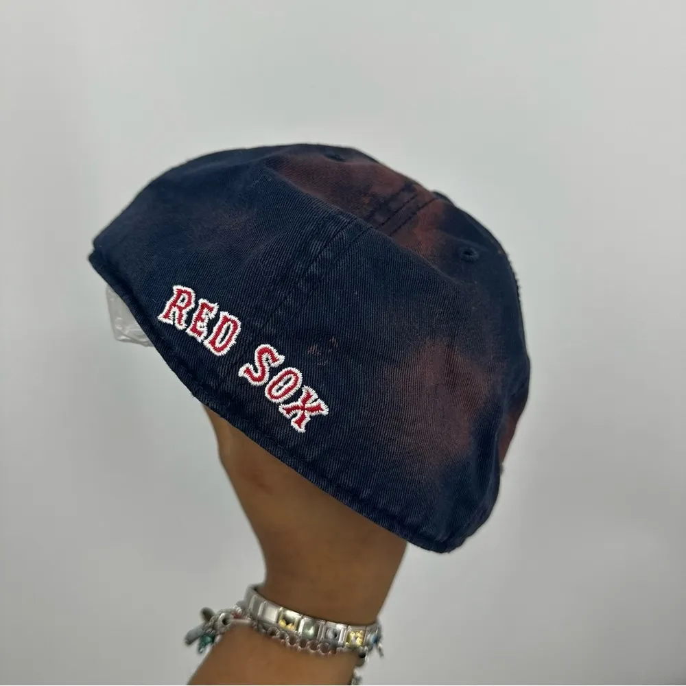 Boston Red Sox Custom Bleach Splatter Dad Hat Size XL - Image 6