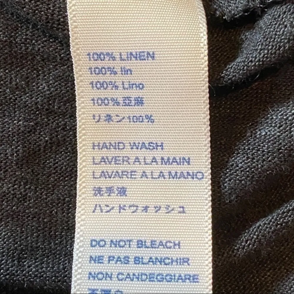 REBECCA MINKOFF “Love Me” black slub, burn-out linen t-shirt. Size XS. EUC - Image 8