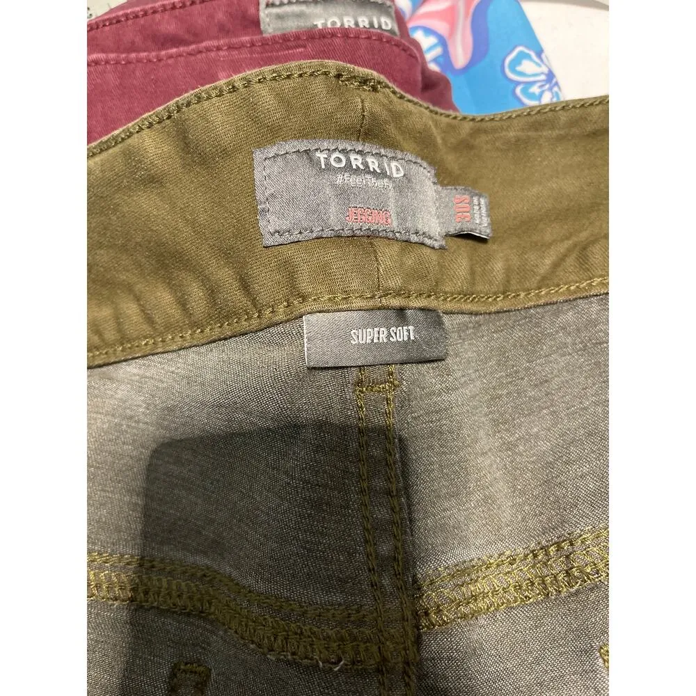 Torrid MidFit Skinny Super Soft High-Rise Jean in green khaki plus size 30 short - Image 5