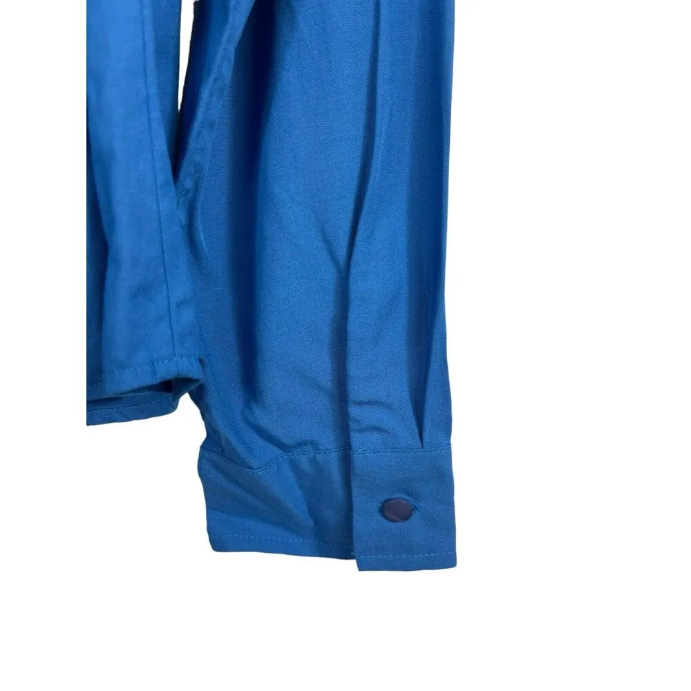 Women’s Van Heusen Blue Button Up 100% Rayon Long Sleeve Button Up Blouse M NWT - Image 3