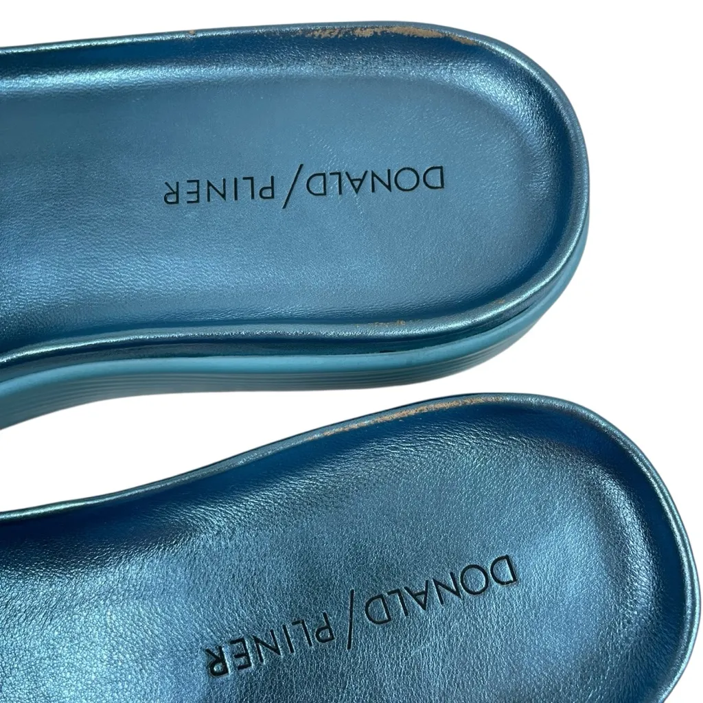 Donald J Pliner Fara Slide Sandals in Metallic Blue Women’s Size 9‎ - Image 9