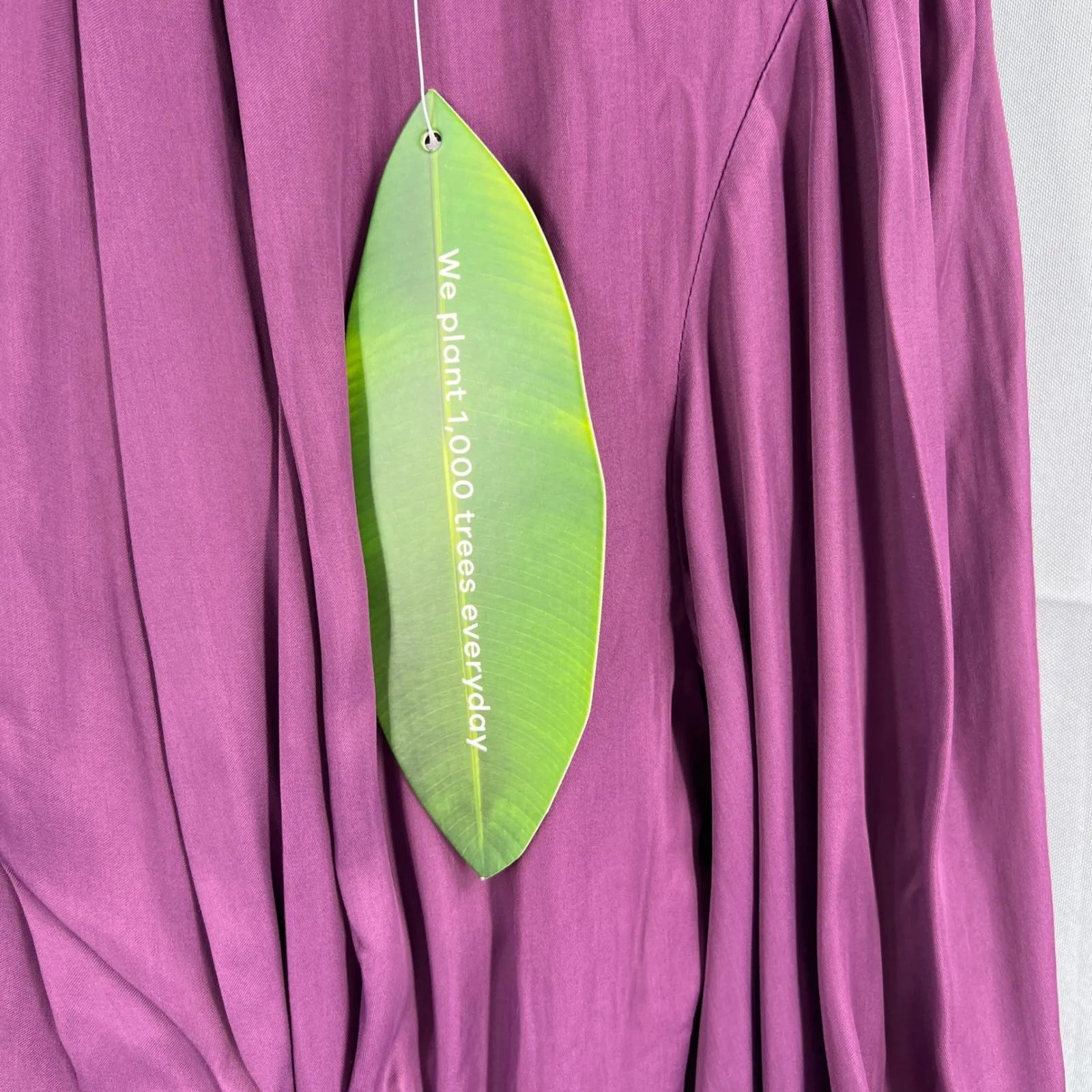 Farm Rio Purple Dress Balloon Sleeve Piping Cutout Mid Calf Size Small New - Image 8