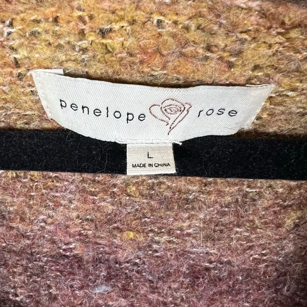 Penelope Rose Cardigan Women’s Perla Button Up Sweater Pockets Ombre V - Image 5