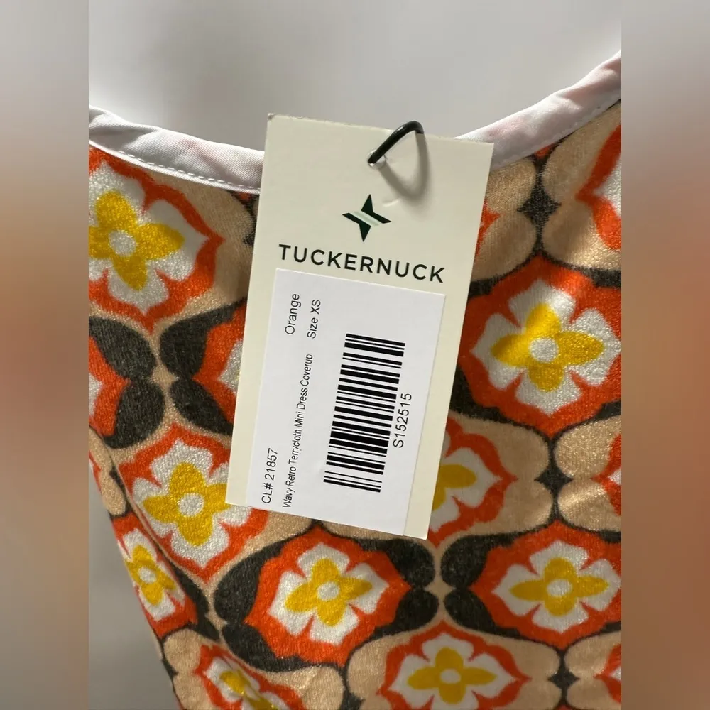 Tuckernuck Twiggy Buds Terry Mini Dress Size XS NWT Cotton Swim Cover Shift - Image 5