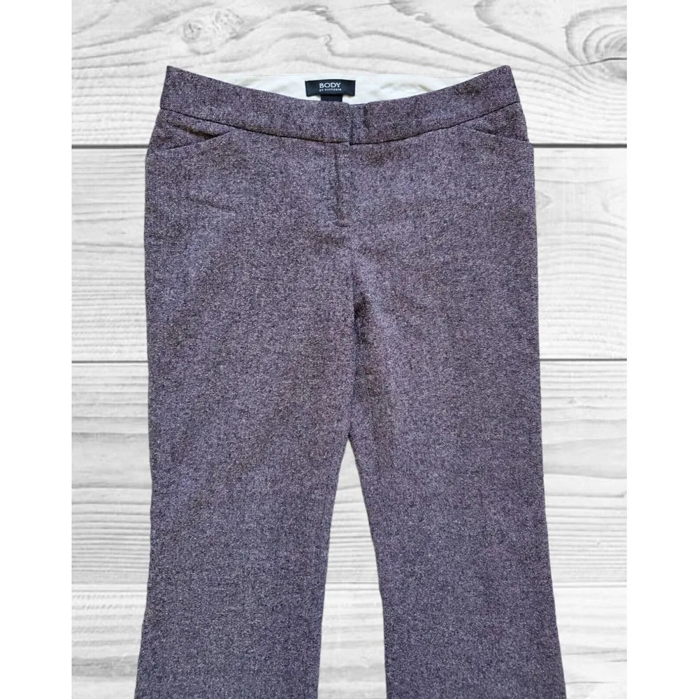Body‎ by Victoria Womens 6 Long Pants Gray Pink Trousers Christie Fit Wool Blend - Image 2
